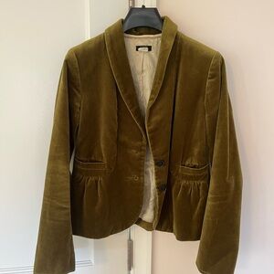 Olive Velvet Blazer